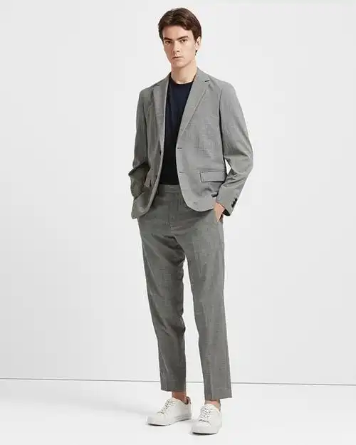 同款 泡泡纱羊毛锥腿裤 l0371214  29,30,31,32,33,34,36 黑色 灰色