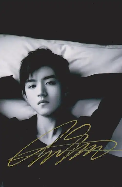 tfboys_『冲冠』tfboys亲笔签名照片 王俊凯亲笔签名照片 新款热门