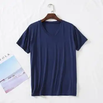 深蓝色-v领t恤 170(l)
