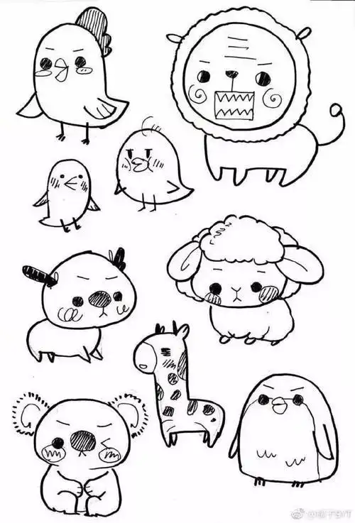 复杂简笔画可爱