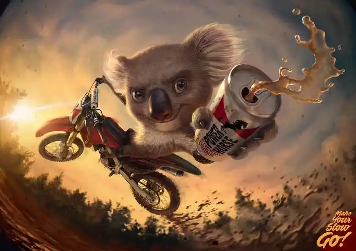 爱沙尼亚power horse饮料平面广告设计 - 设计在线