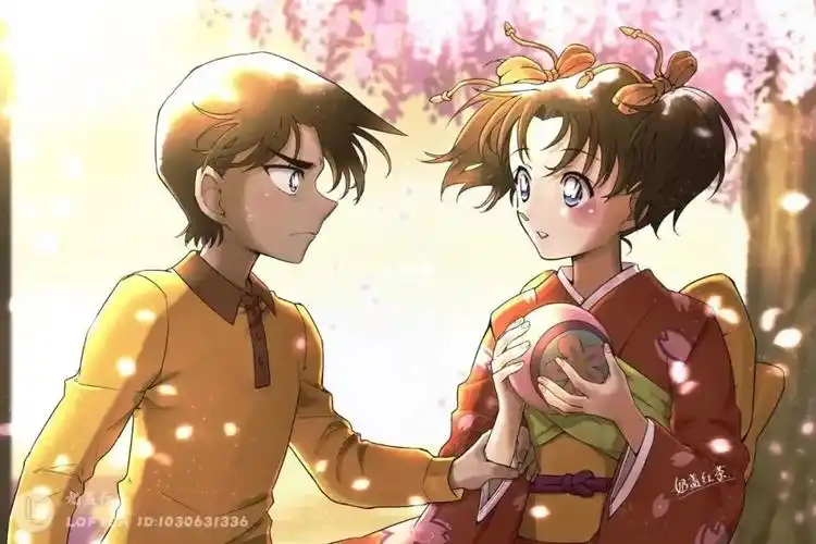 甜到不行的平次和叶插画