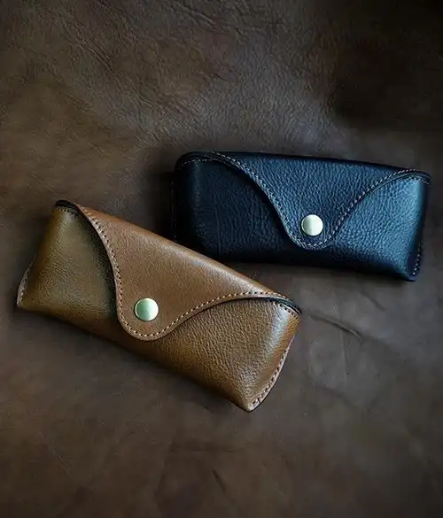 霜魄 雷朋太阳镜眼镜盒手工牛皮雷朋rayban抗压墨镜盒防压眼镜盒飞行