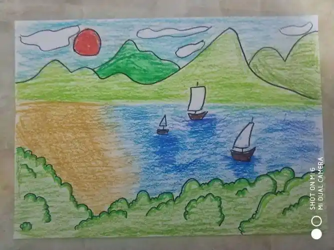 风景图画美术 风景图画美术三年级