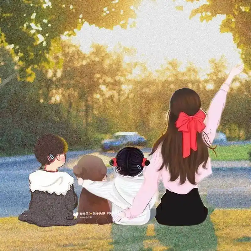 妈妈和两女儿头像～你留言我做图