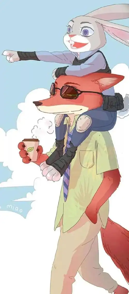 疯狂动物城手绘拟人情侣头像壁纸合集动漫头像