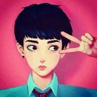 二次元粉色系头像男生