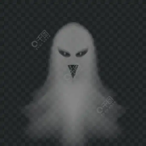 幽灵般的幻影剪影邪恶的恶作剧孤立的矢量图透明鬼可怕的万圣节夜食