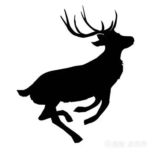 黑鹿剪影