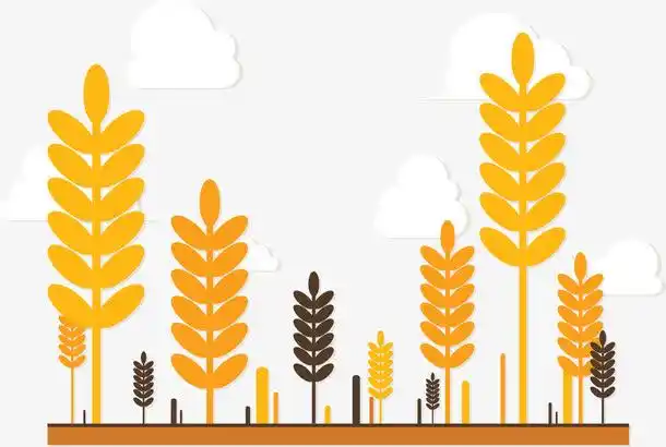 丰收麦田矢量