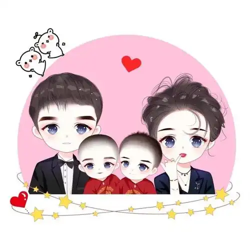 朋友圈个性头像,全家福动漫图片手绘,有你想要的