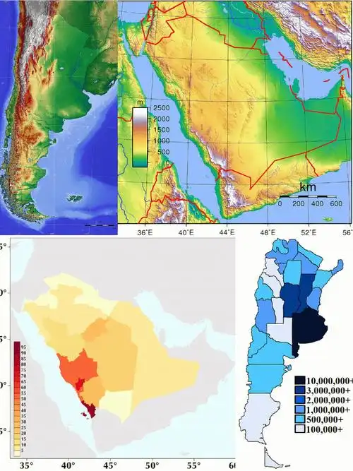 面积- 沙特:215万平方公里- 阿根廷:278万平方公里36615 人口