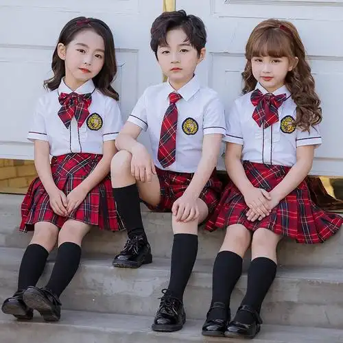 小学生校服套装女童班服儿童毕业照jk制服老师幼儿园园服短袖夏装