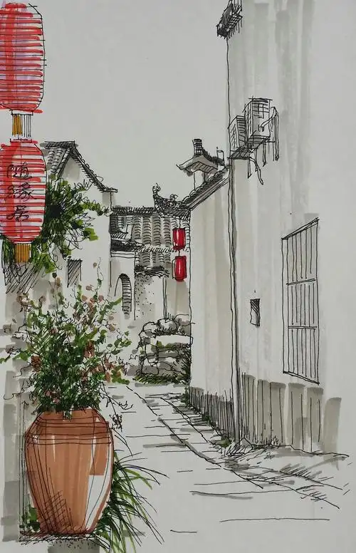 马克笔绘名城 - 原创作品 - 站酷(zcool)