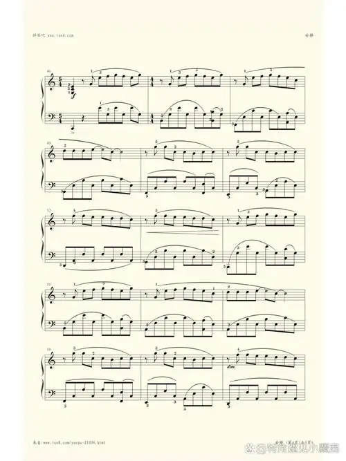 周杰伦 《安静》五线谱 钢琴谱🎹