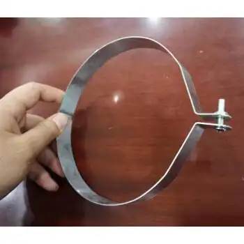 定制dn100接地卡镀锌线管卡子管夹管箍110镀锌管接114接地抱箍16016卡