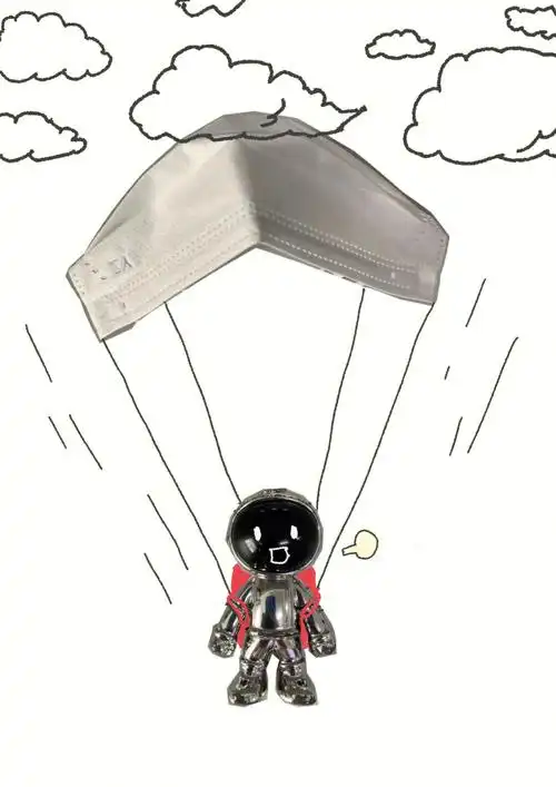 这个是降落伞00下的人材料:口罩,钥匙扣,ipad(procreate)疫情期间将