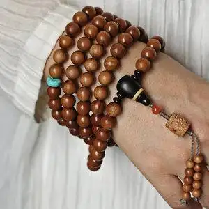 正宗印度老山檀香手串佛珠108颗图片