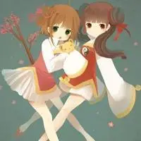 最新可爱姐妹卡通头像 好看的闺蜜动漫qq双人头像