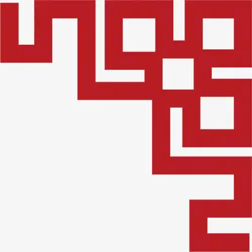 红色回字纹花纹边框