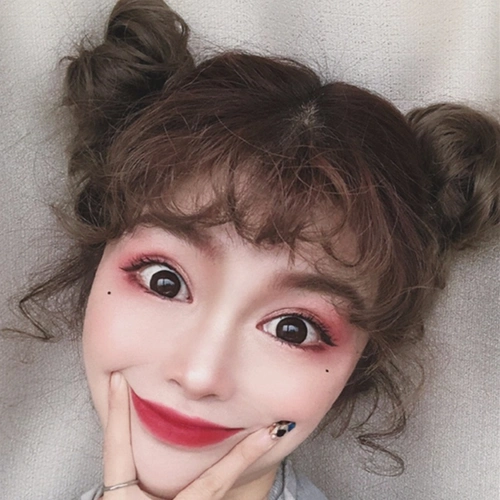 假发女玉米烫空气刘海假发片超薄自然无痕蓬松羊毛卷发际线贴头帘