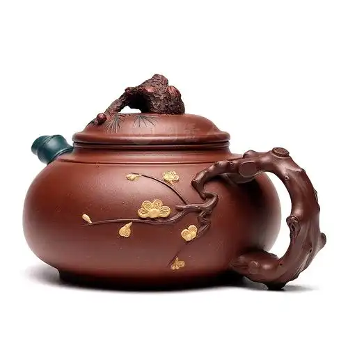 宜兴紫砂壶名家张静作品《大三友壶》