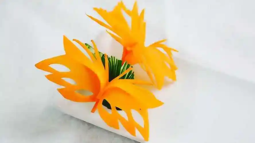 胡萝卜蝴蝶盘饰都说被惊艳了给我2分钟教你自己在家做