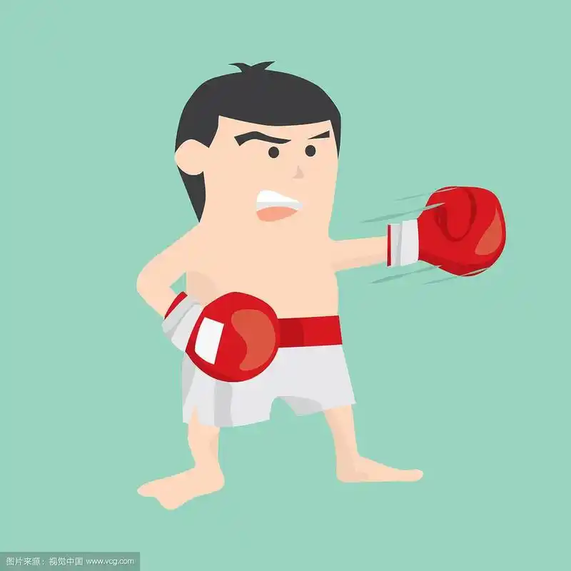 拳击男卡通人物