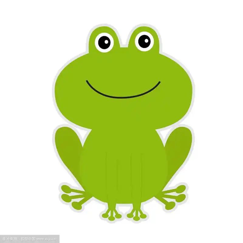 可爱的绿色卡通青蛙
