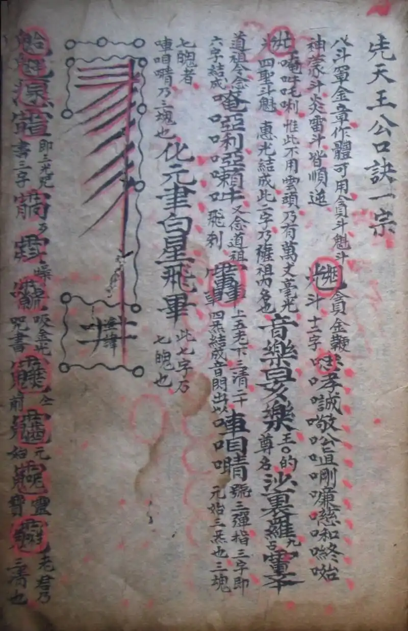 道教符箓秘本古书籍 先天五雷符篆秘法