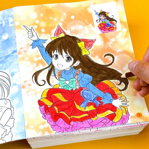 公主涂色书3-6-8-10岁幼儿童填色本小学生画画本涂鸦4-5岁绘画册