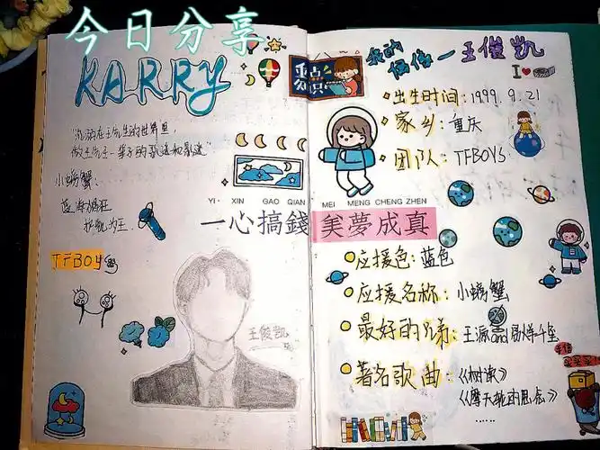 关于王俊凯的手账