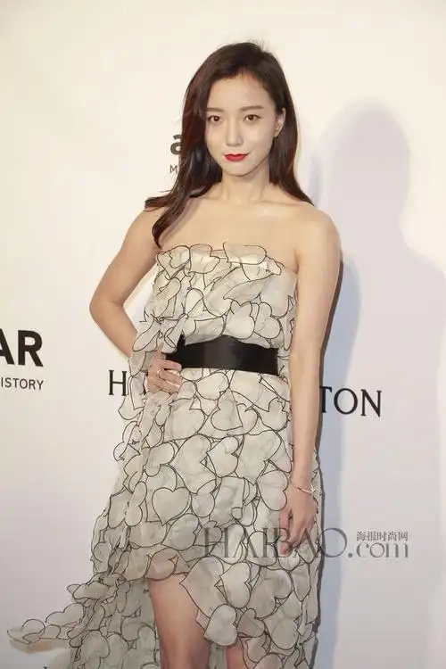 王珞丹亮相2015 amfar香港慈善晚会