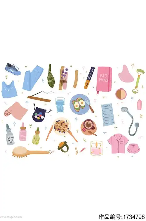 家居常用物品矢量卡通