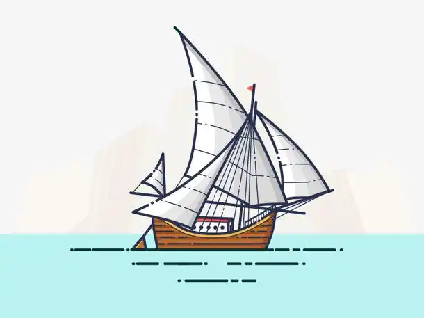 关键词 : 国外创意素材,矢量插图素材,海洋,帆船