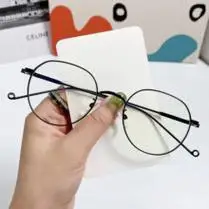 erilles潮流同款眼镜框金属眼镜框细脚圆男女近视韩版网红眼镜配近视