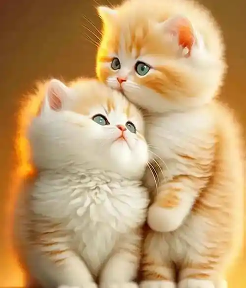 一对可爱的小猫咪,萌化了!