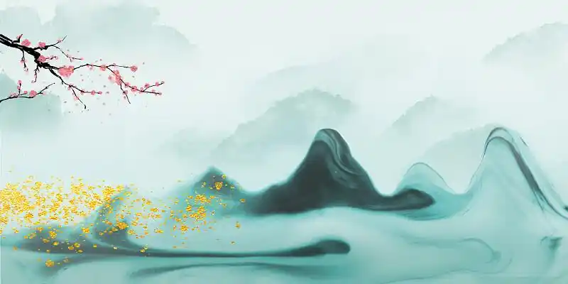 古风水墨画背景图片