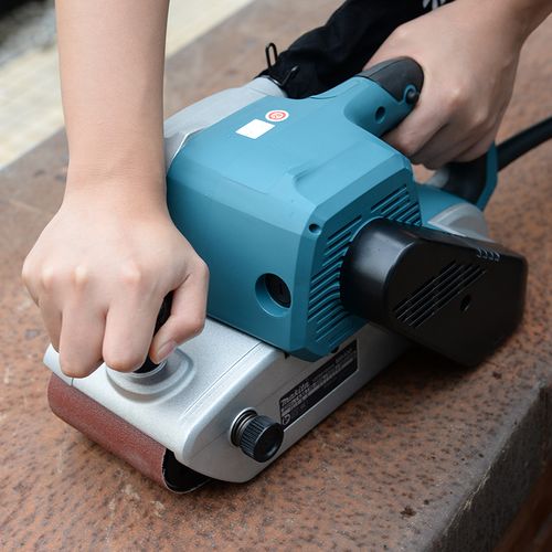 牧田带式光机m9400b平面打磨坦克抛光机木工带机砂带机