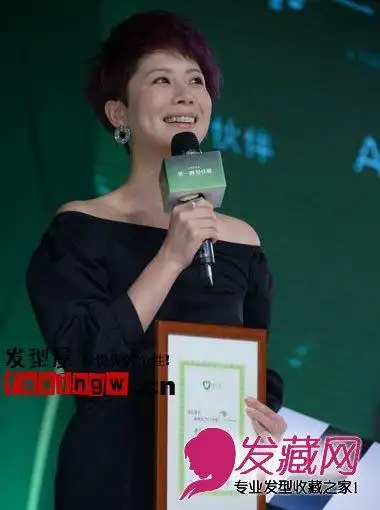 【图】海清发型 最新葡萄紫色蓬松短发造型(4)_明星发型_发藏网