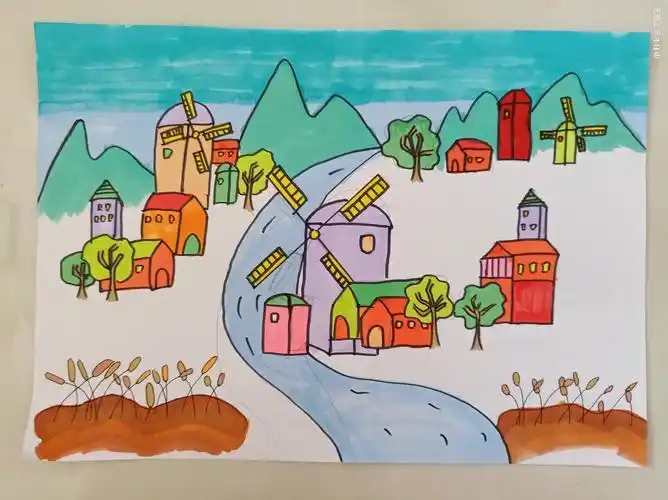 金泘沱小学五年级美术课堂---停课不停学,描绘美好生活