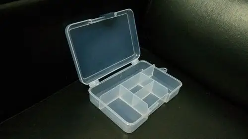 产品详情 -多形5格翻盖式pp透明盒 饰品/收纳/电子元件带挂钩塑料盒