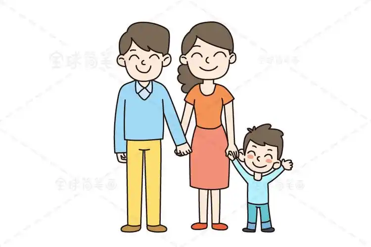 一家三口最简单画法_人物简笔画简笔画