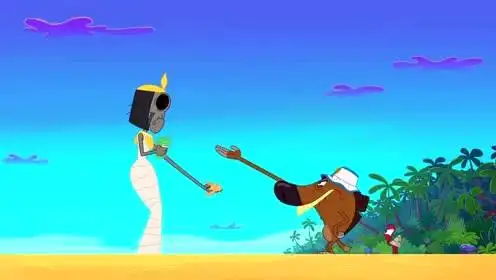 鲨鱼哥和美人鱼:zig和女巫首次达成合作,高兴的握手