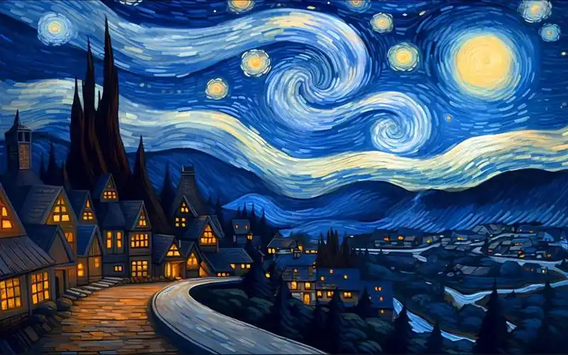 会动的梵高画,千万不要一直盯着看,wallpaper4k高清动态壁纸分享