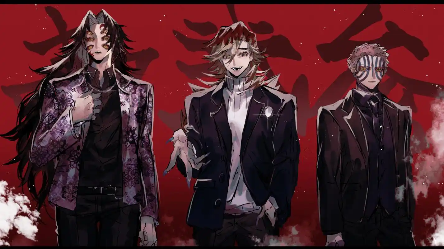 鬼灭之刃# 上弦top3,扑面而来的压迫感  (p:2048624 )