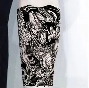 纹身花臂黑白无常