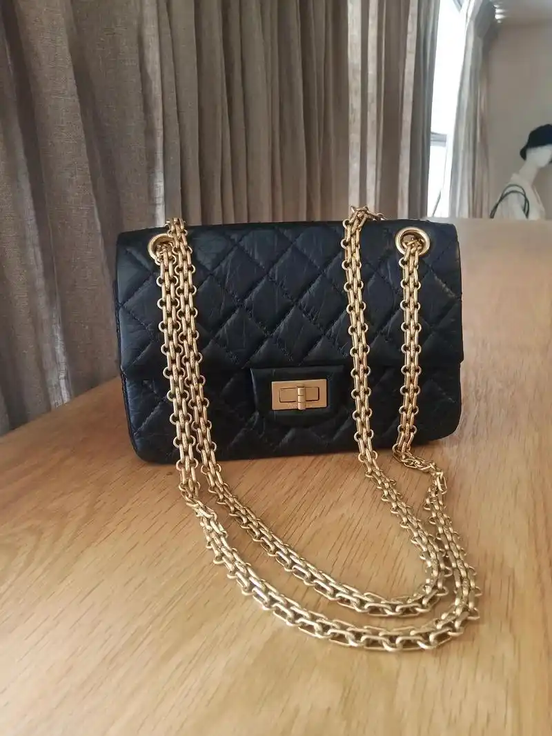 chanel 黑银2.55maxi链条 - 抖音