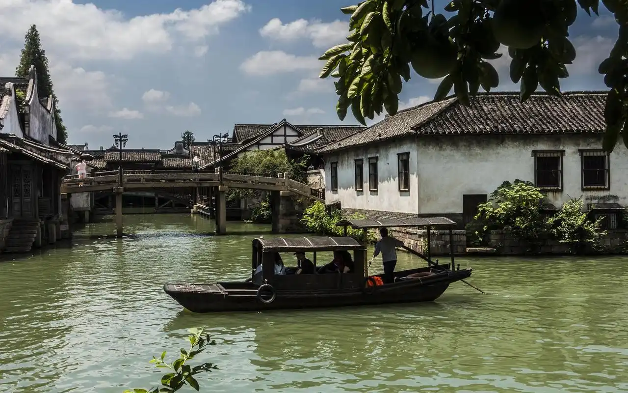 小桥流水的乌镇风景壁纸高清大图预览1920x1200_风景壁纸下载_美桌网