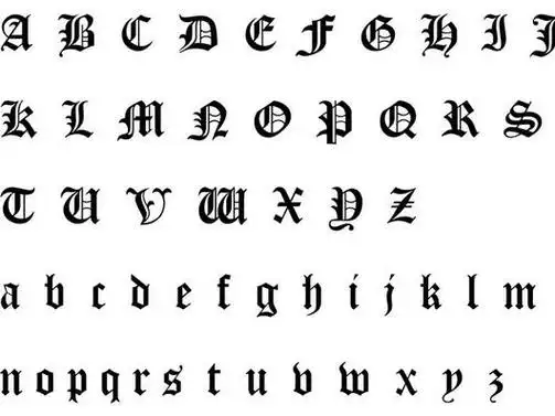 p>哥特式字体,又称blackletter,哥特体,在公元1150年到17世纪,它曾是